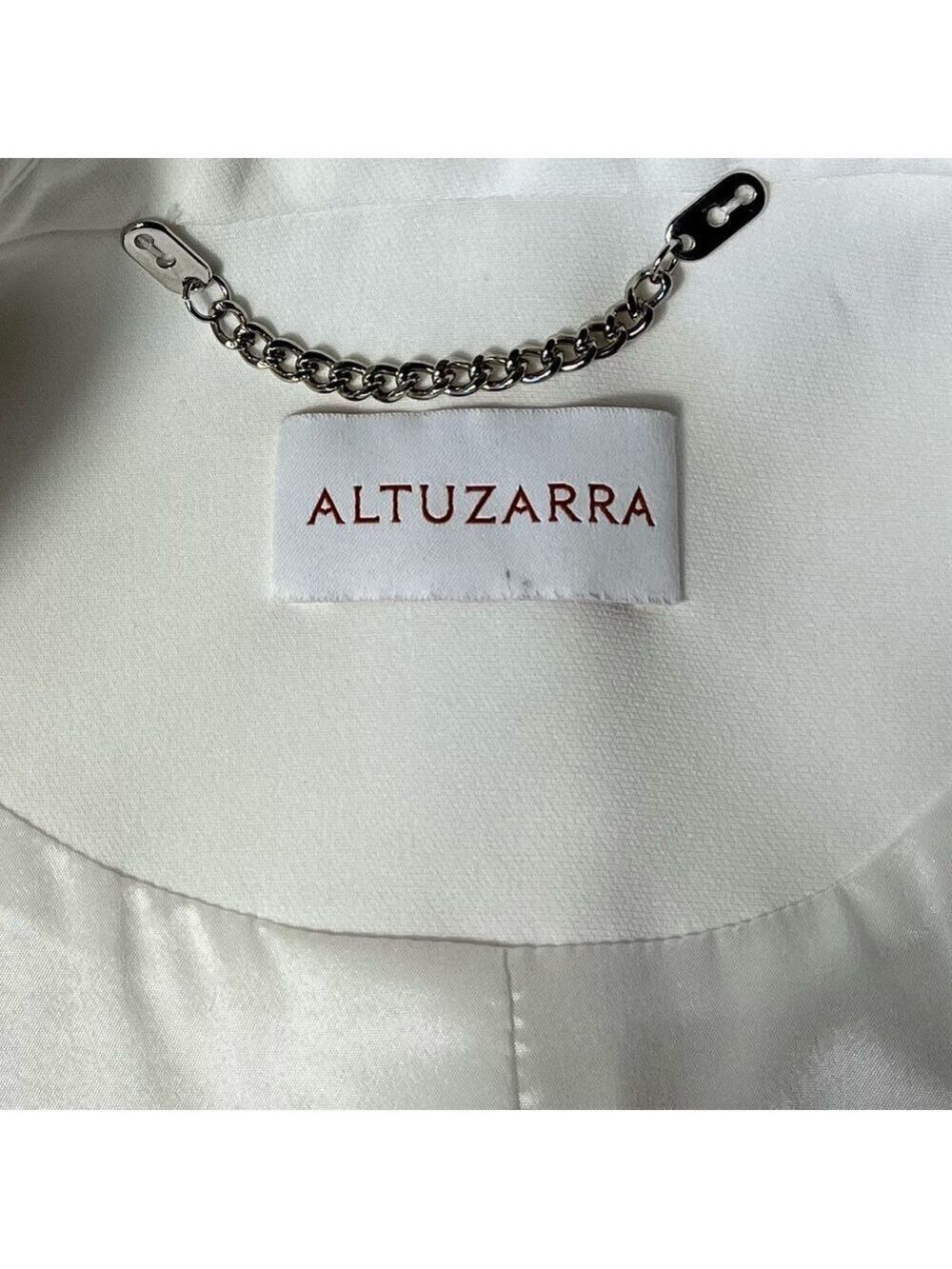 Altuzzara Women’s Fenice Two-Button Jacket Blazer Optic White 40 US 8 - Picture 12 of 15